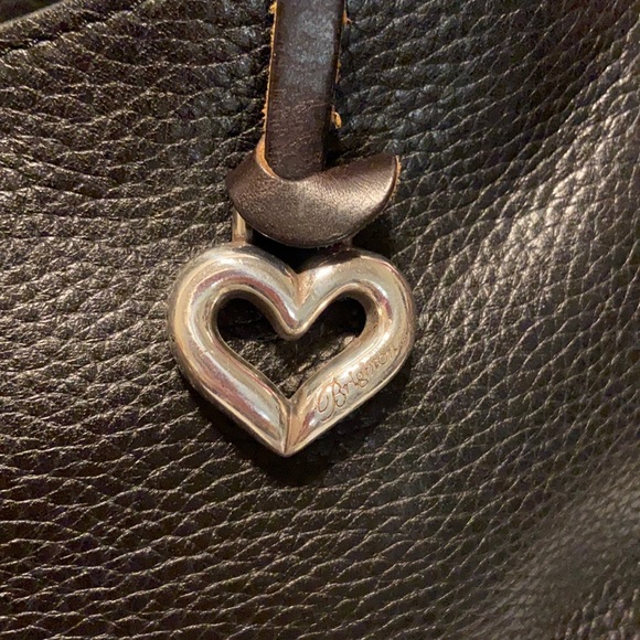 EUC BRIGTON Handbag 👜 Navy Blue and Brown strap. Gorgeous!! - Picture 4 of 14